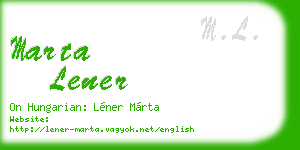 marta lener business card