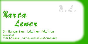 marta lener business card